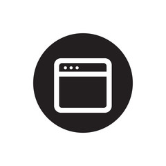 Browser vector icon, simple sign for web site and mobile app.