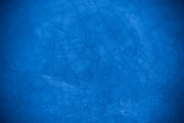 Old wall pattern texture cement blue dark abstract  blue color design are light with black gradient background.