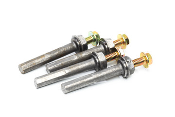 brake caliper guides isolated on white background .