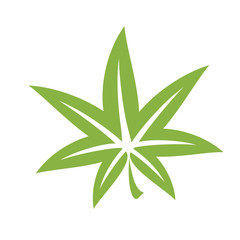 Cannabis Logo and Element Design, Prefessional Services for Branding Your Company. Simple Logo Illustration for Graphic and Web Design. Herbal Medicine Herb Plant