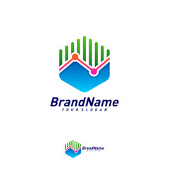 Hexagon Business Stats Logo Design Template Vector. Creative Stats logo concepts. Icon symbol