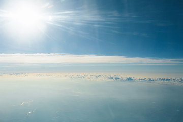 The sky above the clouds