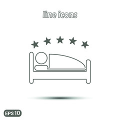 Hotel icon . Linear vector illustration. Thin line symbol for web use and mobile app logo. 