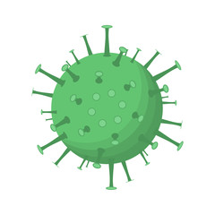 Virus icon. Coronavirus icon. Isolated on a white background. Vector.