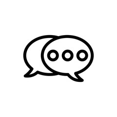 Speech Bubble Vector Colour With Line Icon Illustration