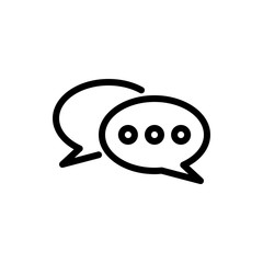 Speech Balloons Vector Colour With Line Icon Illustration