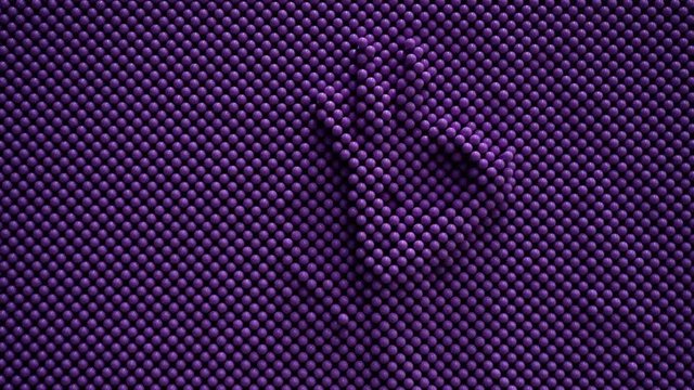 PINART: a convex (3D) image of the hand  appears on a purple background and shows OK