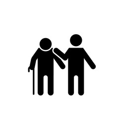 Man help old man icon.