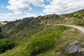 Fototapeta premium rural gravel road in new zealand