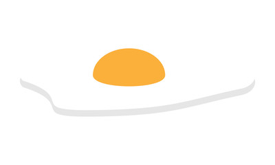 fried egg on white background