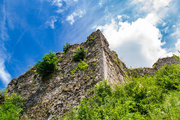 stone ruins of an old fortress or castle