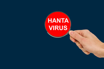 Page with word Hantavirus. Medical concept.