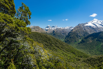 Fototapeta na wymiar mountain landscape in the southern alps of new zealand