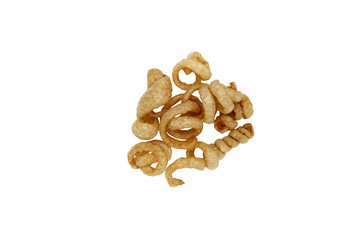 The Pork Snack on White Background. isolated on The White Background with Clipping Path.