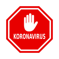 znak stop koronavirus