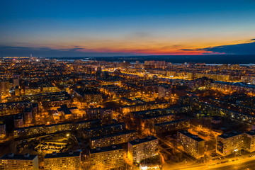 Fototapeta na wymiar Aerial city view