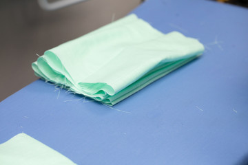 All sewn items and protective masks are pressed before being delivered to the customer.