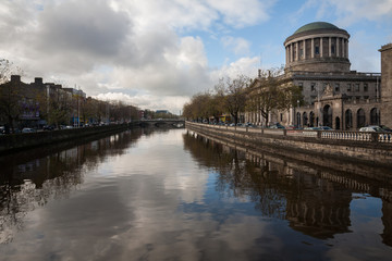 Fototapeta premium The Four Courts in Dublin City, Ireland
