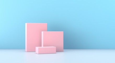 3D rendering of blue background material.