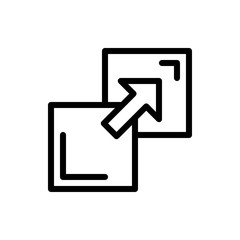 Fullscreen Vector  Line Icon Illustration