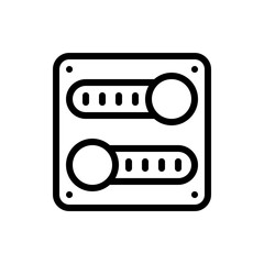 Setting Tweak Vector  Line Icon Illustration