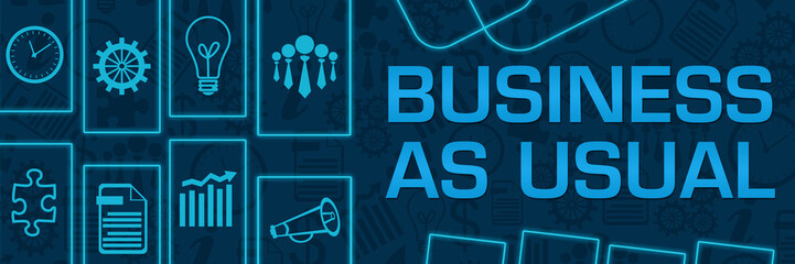 Business As Usual Blue Neon Business Shapes Horizontal 