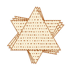 Matzah as Star of David, Passover unleavened bread