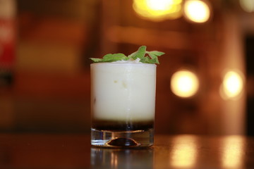 Drinks in a bar at night in Santiago de chile