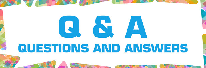 Q And A - Questions And Answers Colorful Texture Border Horizontal 