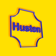 Husten - Wort bzw. Text als 3D Illustration, 3D Rendering