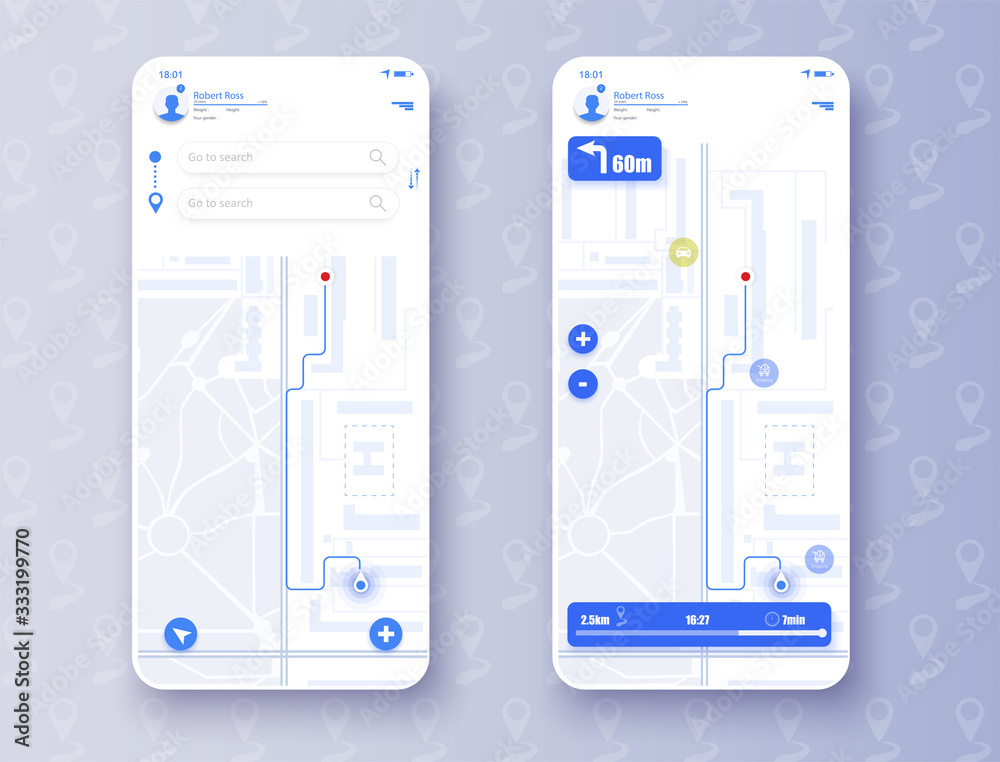 Leinwandbilder Map GPS navigation, Smartphone application. Icon with map. Mobile phone. Gps map isolated vector icon. City navigator. App search map navigation.