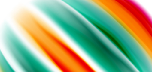 Silk smooth lines on white, liquid fluid color waves. Vector Illustrations For Wallpaper, Banner, Background, Card, Book, Illustration, landing page, cover, placard, poster, banner, flyer, design