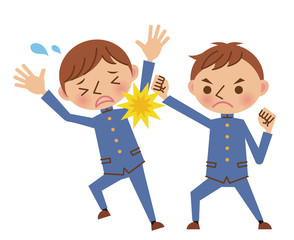 暴力を振るう男子中学生（高校生）