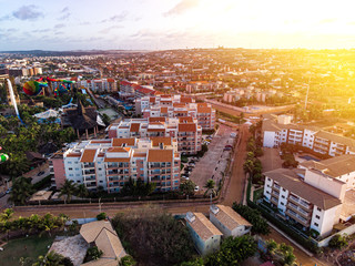 Drone View of vacations houses and apartments in a brazilian coast, Ceara. 