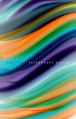 Abstract background - fluid color gradient waves, with dynamic motion line effect. Vector Illustration For Wallpaper, Banner, Background, Card, Book Illustration, landing page