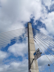 Fototapeta na wymiar Lisbon bridge captured from under