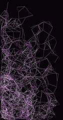 Procedural Network Mesh Art background illustration