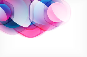 Abstract background - glass shiny transprent hexagon shapes overlapping eath other. Vector Illustration For Wallpaper, Banner, Background, Card, Book Illustration, landing page