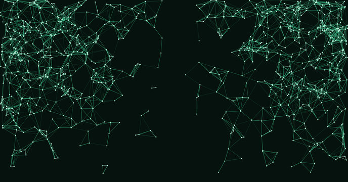 Procedural Network Mesh Art background illustration