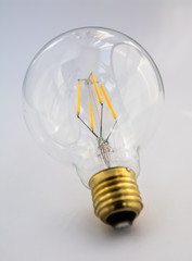 Light bulb on a white background