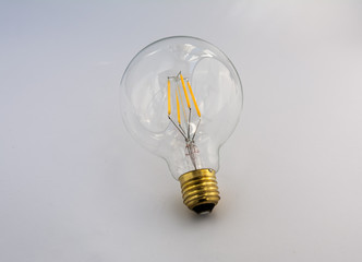 Light bulb on a white background