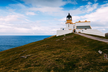 Fototapeta na wymiar Lighthouse, Ullapool, Scotland