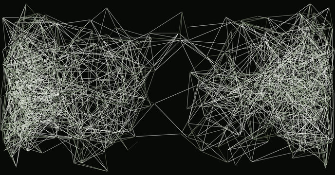 Procedural Network Mesh Art background illustration