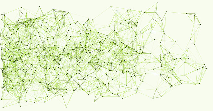 Procedural Network Mesh Art background illustration