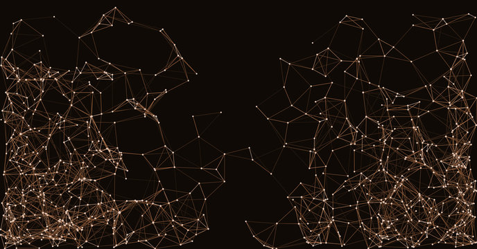 Procedural Network Mesh Art background illustration