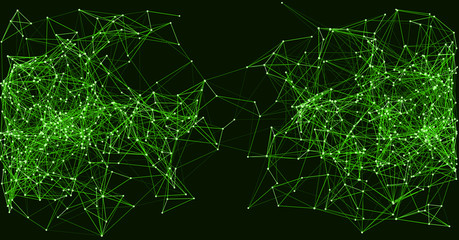 Procedural Network Mesh Art background illustration