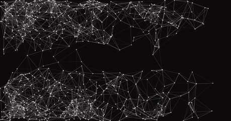 Procedural Network Mesh Art background illustration