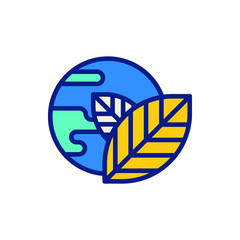 environment Vector Icon Filled Outline Illustration