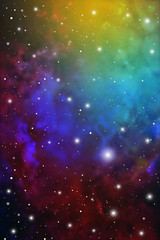 Astrology Mystic Galaxy Background. Outer Space. Vector Digital Colorful Illustration of Universe.