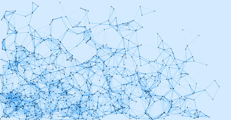Procedural Network Mesh Art background illustration